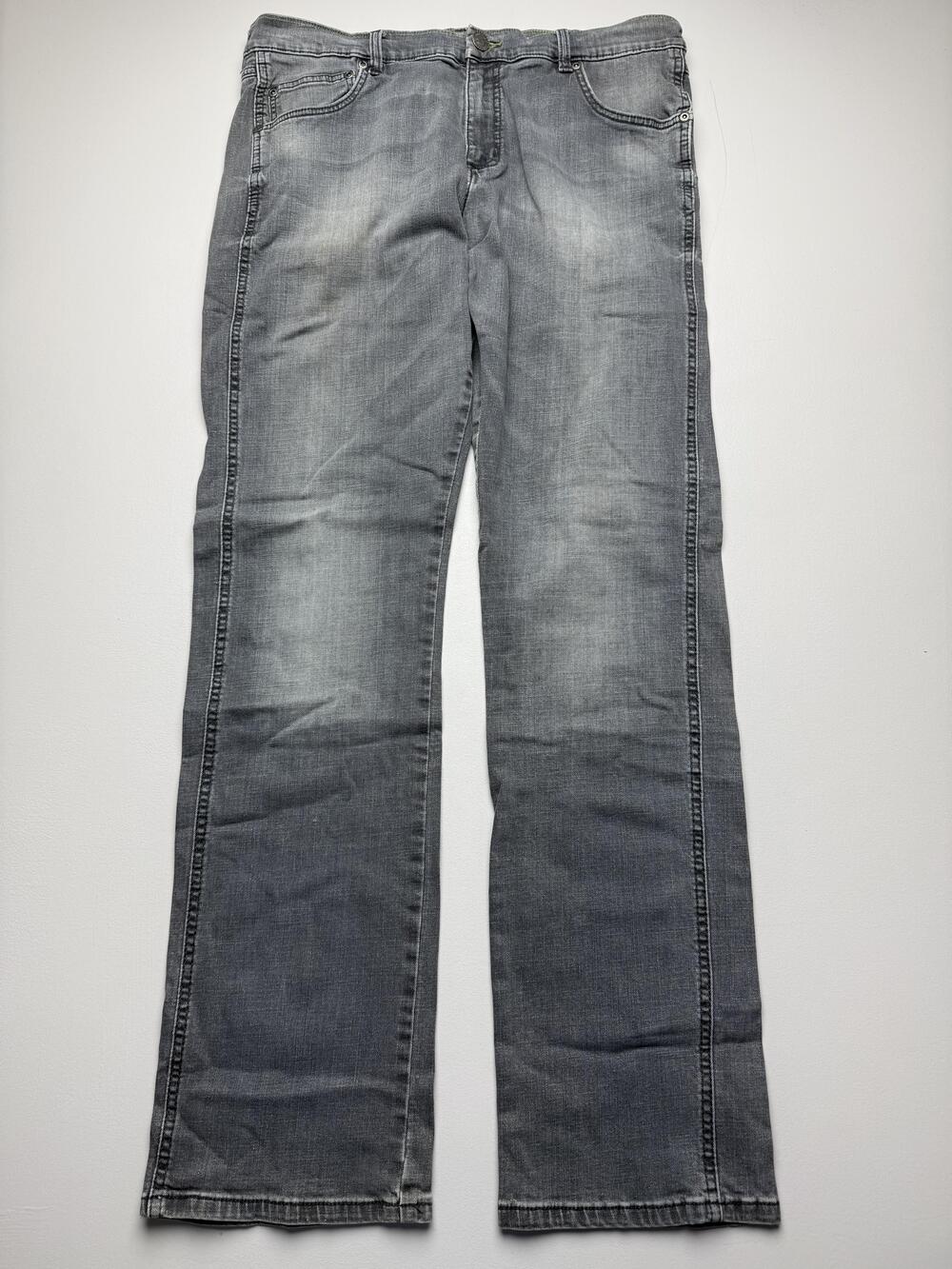 Wrangler Retro Jeans Mens 36x36 Charcoal Denim Slim Straight Stretch 88MWZGD